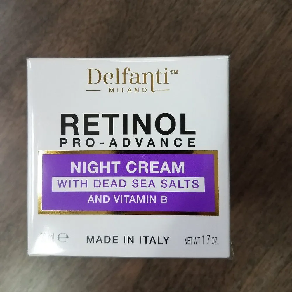 Delfanti Milano Retinol Pro-Advance Night Cream with Dead Sea Salts & Vitamin B